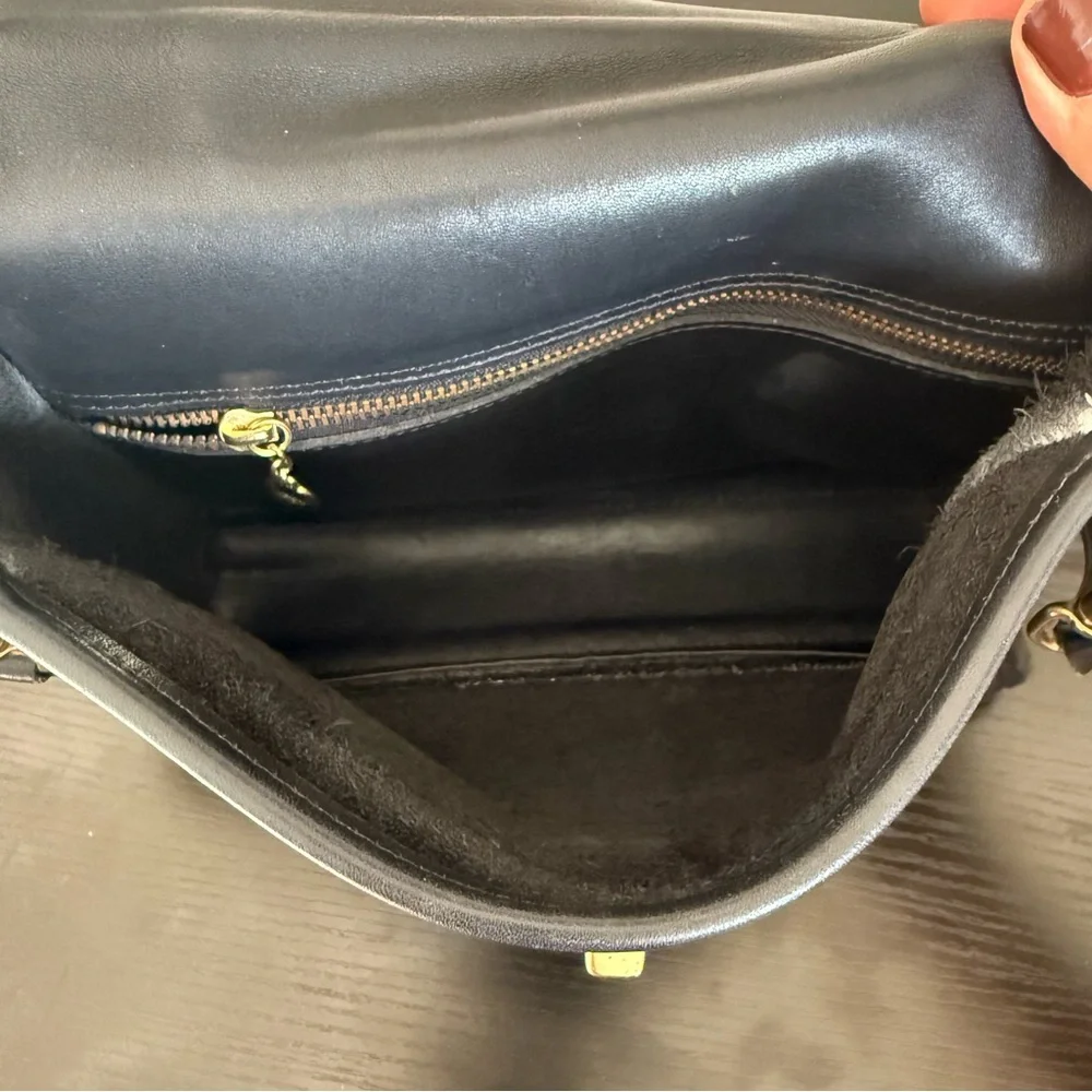 Coach Black Leather Court 9870 Bag - Picture 4 of 5